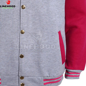 Chaqueta Letterman personalizada para hombre al por mayor con cuello levantado de varios tamaños para uso en exteriores - Product Image 3