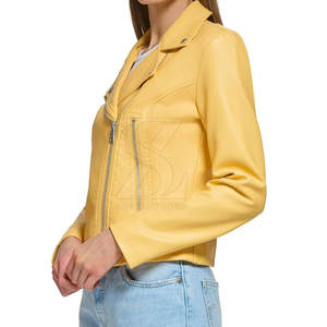 Chaqueta de cuero para mujer Diseño elegante Material suave Perfecto para chaqueta de cuero informal y de fiesta - Product Image 3
