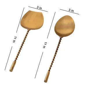 Cuchara de cobre para servir por inmersión, disponible en muchos diseños, apta para lavavajillas y apta para comida, personalizable - Product Image 1