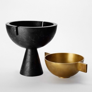 Handmade Customized Custom Made Brass Aluminum Decorative Bowl Premium Finished Hotel Serving Bowls Home and <b>Table</b> Decoration - Product Image 3