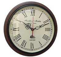 Horloge murale à pendule allemande vintage en bois, mouvement à quartz, cadran 3D, aiguilles blanches, pour salon – Meilleure vente