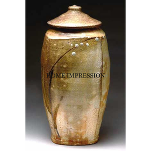 Urna de cremación de latón y Metal de diseño único con pegatina de esmalte, urnas hechas a mano aplicadas para cenizas humanas, suministros funerarios - Product Image 3