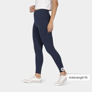 Gran oferta, logotipo personalizado, venta completa, mallas de gimnasio para mujer, longitud completa, 100% algodón, tela transpirable, mallas de gimnasio para mujer, fabricadas en Pakistán - Product Image 3