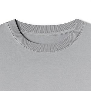 Camiseta de manga larga sin costuras suelta personalizada para hombre Camiseta de algodón de alta calidad con cuello redondo Cuello redondo Botón de tela de rizo de invierno Logotipo impreso - Product Image 3