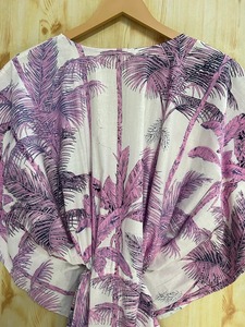 ชุดเดรสยาวของผู้หญิงชุดเดรสแมกซี่ลายดอกไม้สไตล์อินเดียชุดเดรสคลุมชายหาดยาวแบบลำลองสีม่วง XL - Product Image 5