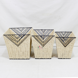 Artex Dong Thap Handmade Paper <b>Rope</b> Wicker Storage <b>Baskets</b> Decorative Gift Boxes for Home Kitchen and Everyday Organization - Product Image 3