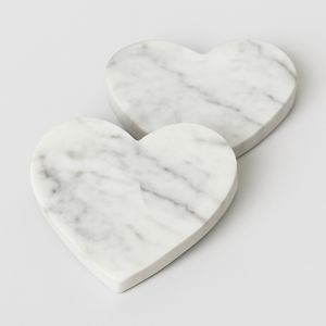 Sous-verres en marbre en forme de coeur de luxe sous-verres en pierre de haute qualité pour Tables basses décor de mariage bureau bureau personnalisable - Product Image 2