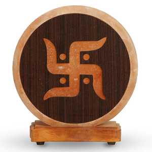 Letrero Jain Lámpara de sal del Himalaya Estilos de letras de animales tallados Diseño de forma natural Tazón de vidrio Decoración para el hogar Artesanía natural Lámpara de letrero - Product Image 2