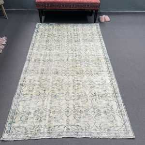 พรมขนาด 4.3x7.6 ฟุต, พรมวินเทจตุรกี, พรมขนสัตว์โมร็อกโกสีเทา - Product Image 1