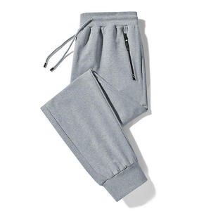 Pantalon de survêtement 100% coton pour hommes pantalon d'entraînement mi-taille en éponge française avec poches d'impression décontractées tissées élastiques pantalon de survêtement - Product Image 3
