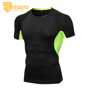 Camiseta de compresión deportiva ligera para gimnasio de verano para hombre, ropa activa de manga corta Anti-UV de secado rápido transpirable - Product Image 1