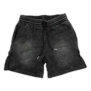 Mode haute qualité lavé à l'acide jogger Vintage Gym pantalons courts coton cordon taille été hommes Shorts - Product Image 6