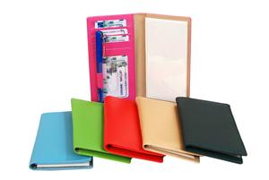 Porte-chèques RFID unisexe de qualité supérieure avec fermeture éclair longue et pliable en cuir PU, portefeuille de voyage avec logo personnalisé - Product Image 2