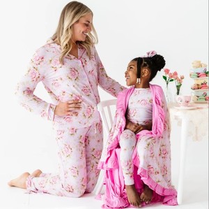 Clothes Factory <b>Christmas</b> Holiday Clothing Family <b>Matching</b> <b>Pajamas</b> Knitted Home Clothing Women Bamboo <b>Pajamas</b> Loungewear - Product Image 3