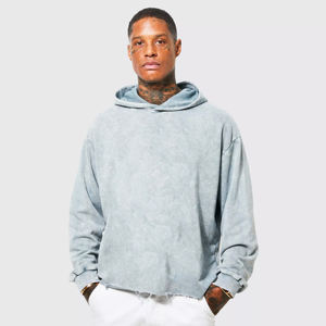 Sudadera con Capucha Personalizada con Logotipo, Estilo Nuevo y Moderno, Lavado Ácido, Estilo Urbano Vintage, Estampado Puff, Felpa Francesa, Decoloración al Sol, Pedrería - Product Image 2