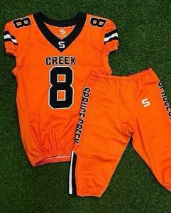 Uniforme de Fútbol Americano al por Mayor de Alta Calidad, Personalizado con Impresión por Transferencia de Calor, Corto, Transpirable y que Absorbe la Humedad - Product Image 1