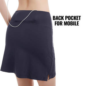 กระโปรงเทนนิสของผู้หญิงดีไซน์ผ่าสูงเพื่อเพิ่มความคล่องตัวเข็มขัดยืดหยุ่นระบายอากาศมีคุณสมบัติสีที่กำหนดเองสำหรับการเล่นเกม - Product Image 4