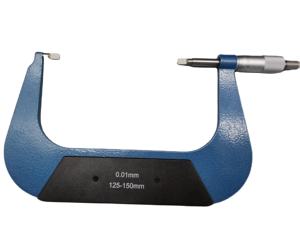 Slijtvaste <span class=keywords><strong>micrometer</strong></span> met mes 125-150 mm 0,01 mm Duidelijke schaalverdeling voor eenvoudig aflezen - Product Image 1