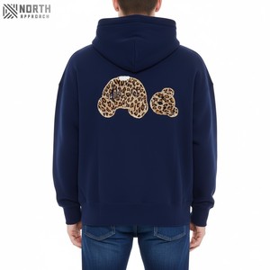 Top de broderie avec logo personnalisé hip hop vintage avec appliques lavées à la pierre sweats à capuche respirants doux confort réversible - Product Image 2