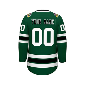 Maillot de hockey sur glace personnalisé 100% polyester Vêtements de sport imprimés avec numéro Maillot de hockey sur glace respirant Service OEM - Product Image 6