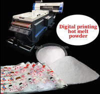 Poudre adhésive lavable de Dtf de fonte chaude de TPU 75um 500g pour le transfert de chaleur de Dtf