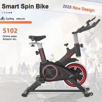 Vélo d'exercice statique compact pour salle de sport à domicile, nouveau style 2025, avec connexion Bluetooth