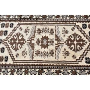 Alfombra turca Vintage marrón Beige de 3x9,5 pies de área grande diseño de retazos rectangulares Material de lana respaldo de látex alfombra abstracta para habitación - Product Image 5