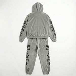 Conjunto Deportivo para Mujer 2026, Ligero, Transpirable, Ecológico, de Algodón 3D, con Sudadera con Capucha y Pantalones Holgados Estilo Urbano - Product Image 2