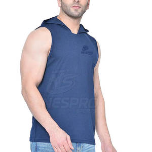 Cotton Polyester Customized <b>Men</b> <b>Sleeveless</b> <b>Hoodies</b> High Quality Made Wholesale <b>Men's</b> <b>Sleeveless</b> <b>Hoodies</b> - Product Image 2