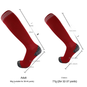 Chaussettes de football américain unies pour jeunes, respirantes, écologiques, à épaisseur standard, hauteur genou - Product Image 2