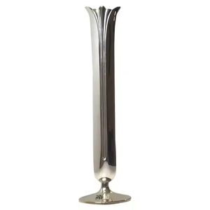 Jarrón de flores de metal con acabado personalizado de diseño moderno para decoración de mesa de boda al por mayor de Decor Impex - Product Image 2