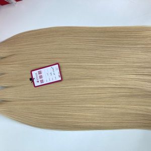 Extensiones de cabello Remy vietnamita de 20 pulgadas a granel, onda Natural, Rubio recto sedoso #613, cutícula alineada, onda virgen dibujada Doble - Product Image 4