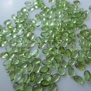 Cabujones Ovalados Lisos de Peridoto Verde Natural de 3mm y 4mm, Piedras Semipreciosas a Precio de Fábrica del Fabricante en Línea, Alibaba India - Product Image 1