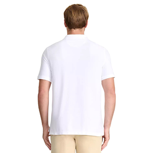 เสื้อยืดโปโลผ้าฝ้าย100% คุณภาพสูงของผู้ชายสีขาวทึบพิมพ์ลายดิจิตอลทรงหลวมและระบายอากาศได้ดี - Product Image 4