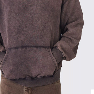 Sweat à capuche surdimensionné personnalisé pour homme en molleton de coton Pull confortable Streetwear Mode Sweat à capuche surdimensionné - Product Image 4