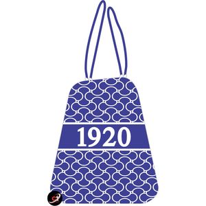 Bolso de lona con estampado de Zeta Phi Beta Sorority con letras griegas Royal Blue White Gym Travel Tote con correa para el hombro Bolsillo lateral - Product Image 3