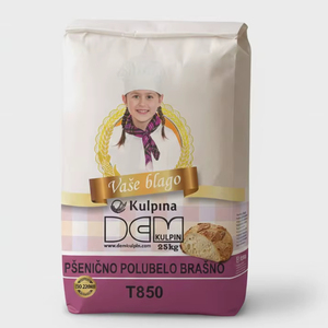 DEM Kulpin T850 Certified Quality Semi Dark Wheat <b>Flour</b> Model 771006 25kg Bag Bakery Production 12 Months Shelf Life - Product Image 1