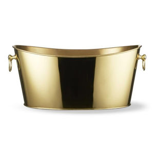Hammered Gold Finished <b>Champagne</b> Ice <b>Bucket</b> With Handle & Lid Round Shape Bar & Wine Cooler Party Ware Beer Chiller - Product Image 6