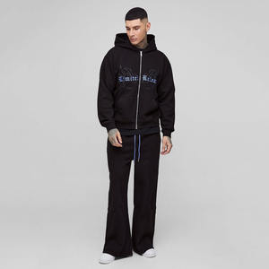 Conjunto de pantalones de chándal con capucha de alta calidad, chándal con estampado de pantalón Cargo, chándal de edición limitada con capucha y ajuste ancho con cremallera completa - Product Image 1