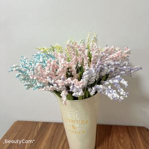 Bouquet de fleurs artificielles réalistes au crochet, fausses tiges de Smartweed pour arrangements floraux à la maison, mariage ou fête - Product Image 2