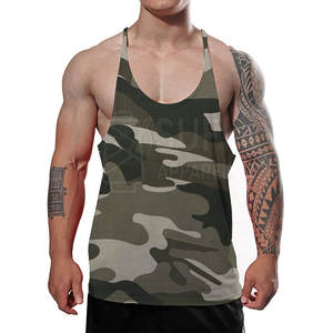 Hot Selling Premium Quality <b>Men</b> Stringer <b>Vest</b> Breathable Knitted 100% Cotton Quick Dry Loose Fit <b>Gym</b> Fitness Wear - Product Image 1