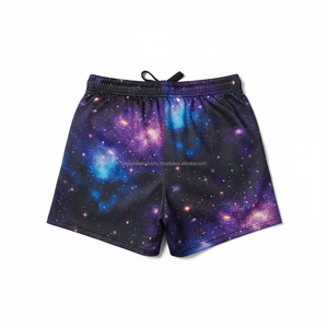 Pantalones Cortos Deportivos de Malla para Hombre, Secado Rápido, Diseño OEM con Estampado de Galaxia y Nebulosa, Gráficos de Estrellas Cósmicas, para Verano - Product Image 2