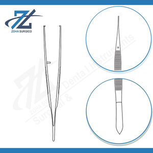 Pinces à iris de haute qualité, 1-2 dents, 114 mm de long, droites, instruments chirurgicaux en acier inoxydable, fabricant d'instruments, ensemble d'instruments - Product Image 3