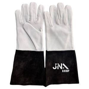 Guantes de soldadura Tig de cuero negro de 16 pulgadas, guantes de seguridad transpirables para trabajo de forja de herrería y MIG TIG para uso en exteriores - Product Image 1