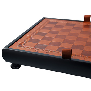 Backgammon <span class=keywords><strong>2</strong></span> trong <span class=keywords><strong>1</strong></span> và quân cờ hộp cờ vua đặt sơn da cao cấp trò chơi gia đình Câu Đố phổ biến - Product Image 5