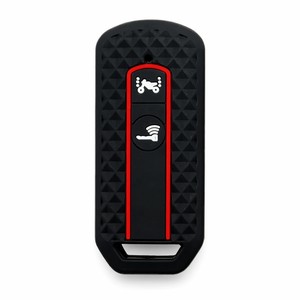 Funda de Silicona para Llave de Honda PCX 125 150 160 ADV 150 160 Forza <span class=keywords><strong>SH300</strong></span> <span class=keywords><strong>Scooter</strong></span>, Carcasa para Llave Inteligente de 2 Botones, Color Negro y Rojo - Product Image 2