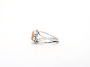 Bague en pierre précieuse cornaline orange naturelle en argent sterling 925 forme ovale unisexe bijoux de créateur de mode de mariage écologique - Product Image 5