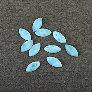 Vente en gros de cabochon marquise 3-21 MM coupe calibrée en forme de marquise pierre précieuse naturelle Larimar en vrac pour la fabrication de bijoux fins - Product Image 1