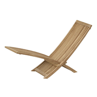 Chaise longue en teck naturel relaxante, lit de soleil inclinable, positions réglables, pliable, pour l'extérieur, salon, villa, confort