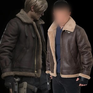 Blouson aviateur en cuir véritable grande taille 6XL 7XL pour hommes, veste décontractée à capuche, imperméable et respirante, couleur unie - Product Image 2